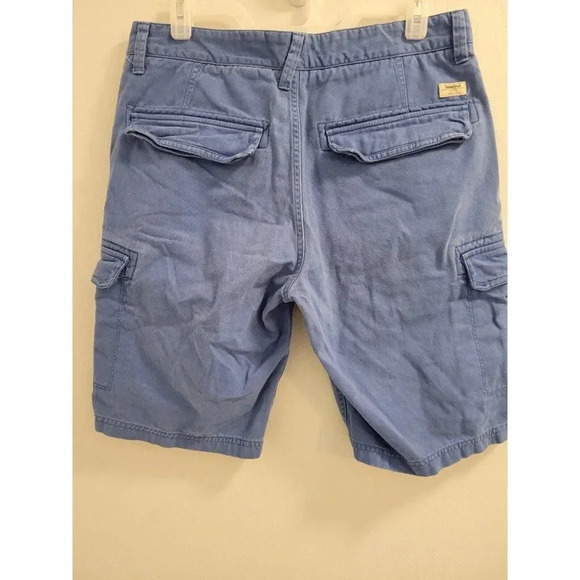 Timberland Mens Classic Cargo Chino Light Blue Distressed Shorts Size 33 - Picture 5 of 12